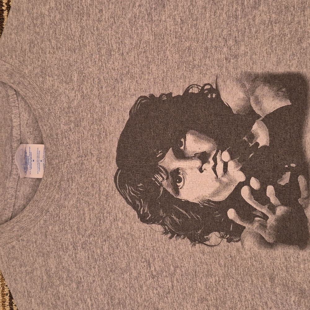JIM MORRISON The Doors Rock Music Grey‎ Cotton Blend Mens Medium T Shirt VTG